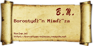 Borostyán Mimóza névjegykártya